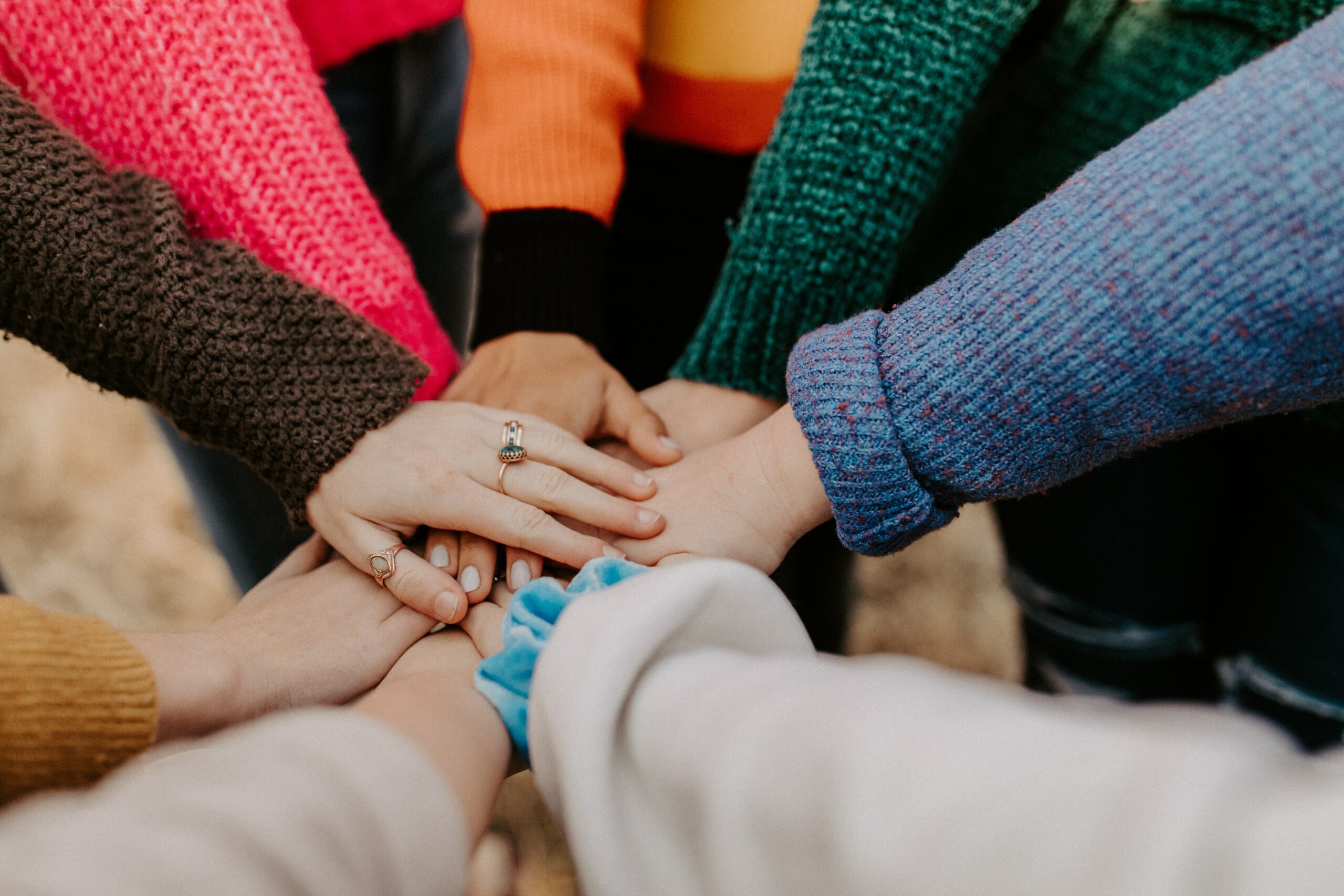 A group of hands