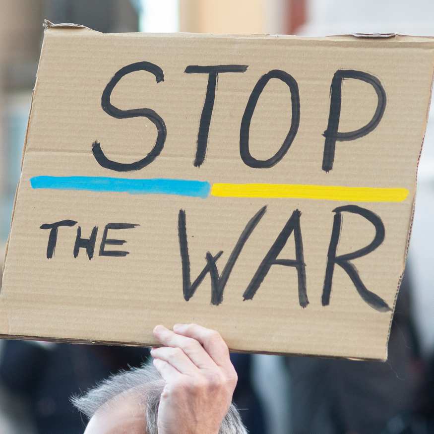 A Stop the War sign