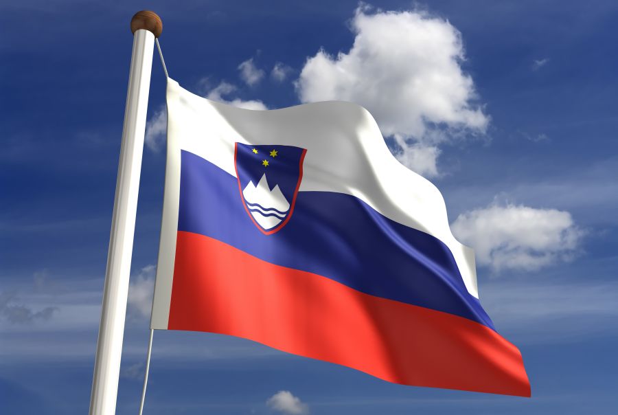 Slovenia flag (with clipping path)