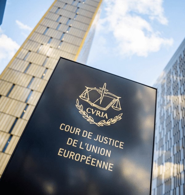 The entrance of the Court of Justice of the EU